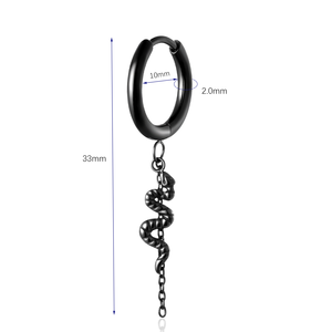 Boucle d'oreille créole <span class=keywords><strong>spirale</strong></span> en titane G23, à segment articulé, pour <span class=keywords><strong>piercing</strong></span> hélix et cartilage, bijou de <span class=keywords><strong>piercing</strong></span> corporel hypoallergénique - Product Image 4