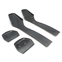 Kit aérodynamique automobile quatre pièces en fibre de carbone sergé brillant, design personnalisé, panneaux de garniture extérieure incurvés