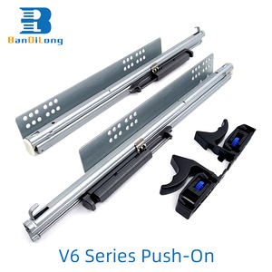 공장 사용자 정의 숨겨진 슬라이드 전체 확장 텔레스코픽 채널 서랍 가이드 V6 열기 열기 언더마운트 숨겨진 서랍 슬라이드 - Product Image 2