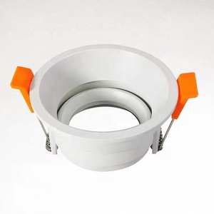 Cadre encastré blanc réglable pour ampoule GU10, carré ou rond, boîtier pour downlight, modules MR16, luminaires encastrés LED en aluminium pour intérieur - Product Image 1