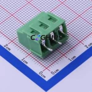 KF128L-5.08-3P Screw Terminal Block Through hole Component (THT),P=5.08mm Connector 1x3P 5.08mm Green Through Hole - Product Image 2
