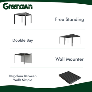 Nouveau design Système bioclimatique Pergola aluminium Spa Sauna Baignoire Pergola <span class=keywords><strong>de</strong></span> jardin Pare-<span class=keywords><strong>soleil</strong></span> Pergola carrée - Product Image 3
