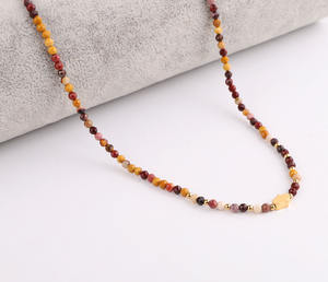 جديد تصميم أنيقة صغيرة حجر كريم أملس الفولاذ المقاوم للصدأ همسة اليد قلادة ضيقة بحليات ستار تشارم للنساء - Product Image 3