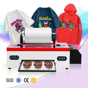 A3 printer desktop Dtf mesin cetak cetak l1800 t shirt transfer panas cetak film 30cm Roll film dengan Oven