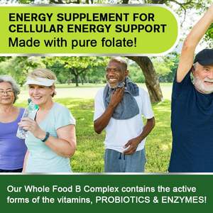 Cápsulas de gel blando de complejo de vitamina B de alimentos integrales a base de plantas veganas OEM 100% con L-metilfolato compatible con el bienestar del metabolismo energético - Product Image 6