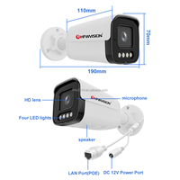 Smart AI Camera 4K CCTV IP Camera 8MP Security POE IP Camera with Two Way Audio Full Color Night Vision Vehicle Detection