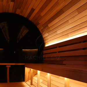 Sauna Panorámica Tipo Domo de Cedro Rojo para 4-6 Personas, con Estufa de Leña para Exteriores, Vapor Seco de 9KW y Beneficios para la Salud - Product Image 6