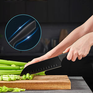 <span class=keywords><strong>Cuchillos</strong></span> de cocina <span class=keywords><strong>profesionales</strong></span> de acero inoxidable, raspador de parrilla negra, afilador de carbono, juego de <span class=keywords><strong>cuchillos</strong></span> chinos con soporte acrílico, 16 piezas - Product Image 6