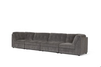 Ensemble de canapés modulaires sectionnels en forme de L, canapé d'angle en tissu, structure en bois pour salon, meubles personnalisables en usine OEM