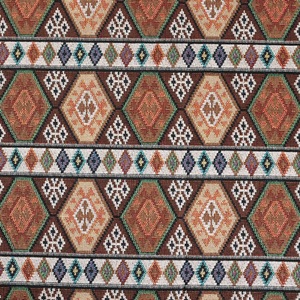 Tessuto Jacquard in Stile Etnico Bohémien, Poliestere e Cotone, Broccato Tessuto a Peso Medio 330gsm, <span class=keywords><strong>Disegni</strong></span> Personalizzati, Filato Tinto per la Casa - Product Image 4