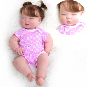 Nieuwe Levensechte Zachte Siliconen 18Inch Realistische Afgewerkte Baby Groothandel Reborn Aziatische Pop Te Koop Outfit