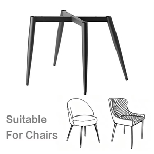 Base de Silla de Hierro Fundido Moderna para Restaurante, Patas Metálicas Fáciles de Instalar, Estructura de <span class=keywords><strong>4</strong></span> Patas, Accesorios para Muebles - Product Image 1