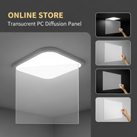 Plaque diffuseur de lumière LED en polycarbonate, transmission 60% 70% 80%, épaisseur 1,2 mm 1,5 mm 2 mm, plaque PC 1200x1200 mm