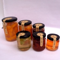 Family Size Round Glass Jam Jars with 62 MM Metal Lug Lid