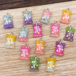 Dijes de resina con forma de caramelo, colgante de joyería multicolor DIY para accesorios creativos, regalo unisex, origen Yiwu SN512 - Product Image 4
