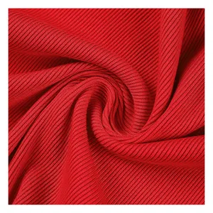Neue Mode auf Lager 100% Polyester Strick High Stretch Solid Rib Stricks toffe für Pullover