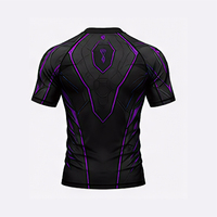 Großhandel Hochwertige Sublimierte MMA Rash Guard Langarm-Kompressionsshirt für Männer UFC Kampf-Oberteil