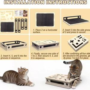 Caja de Juego Interactiva para Gatos de Madera con Orificios para Gatos de Interior - Product Image 4