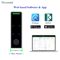 Système de contrôle d'accès étanche avec lecteur d'empreintes digitales, RFID, WiFi, Bluetooth, application mobile, serrure de porte à distance, lecteur métallique Thinmoo M237-WF