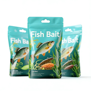 Custom Printed PE Moisture Proof Fishing Lure Packaging <b>Bags</b> with Clear Window Resealable <b>Zip</b> Lock Side Gusset Hanging Hole - Product Image 5