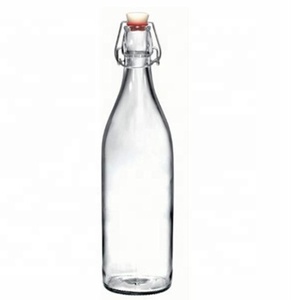 Botella de Vidrio Transparente <span class=keywords><strong>Bormioli</strong></span> <span class=keywords><strong>Rocco</strong></span> Giara con Tapón, 8oz, 16oz, 24oz, 32oz - Product Image 1