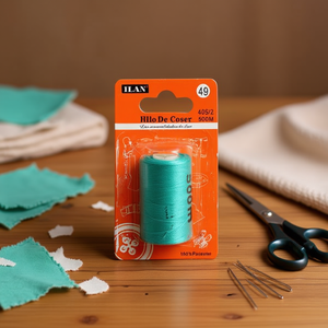 Filo da Cucito Ilan 500M Colore 49 Verde Lago Profondo 40S/2 Per Lavori Artigianali - Product Image 2