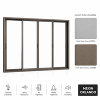 Fenêtre coulissante en alliage d'aluminium à rupture de pont thermique MEIXIN ORLANDO Hejing, étanche, coupe-vent, insonorisée, certifiée Energy Star, pour extérieur et sous-sol