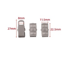 Penjepit Kartu ID Logam dengan Lubang 8mm yang Dapat Disesuaikan