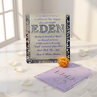 Cartes de visite professionnelles en acier argenté givré découpées au laser en gros, cartes cadeaux personnalisées pour mariages et membres