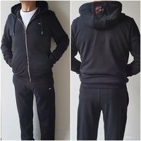 Survêtements en molleton 100% coton, broderie de logo personnalisée, bas de survêtement d'hiver de haute qualité, respirants, coupe-vent, ensemble 2 pièces