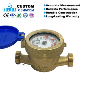 DN15 싱글 제트 황동 기계식 수량계 습식 타입 설계 IP68 보호 맞춤형 OEM 레벨 측정 기기 - Product Image 5