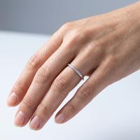 Bague de Fiançailles Double Couche en Acier Inoxydable de Luxe ODM pour Femme, Plaqué Or 18K, Tendance, Cadeau de Mariage, Bijou de Fête