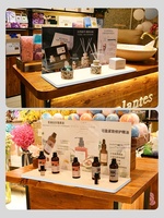 Présentoir Moderne Écologique en Acrylique pour Produits de Soin de la Peau, Comptoir Cosmétique Portable pour Boîtes Mystères avec Rangement de Table