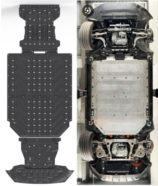 Plaque de dérapage en acier pour Zeekr 001 2021-2022 5-PCS