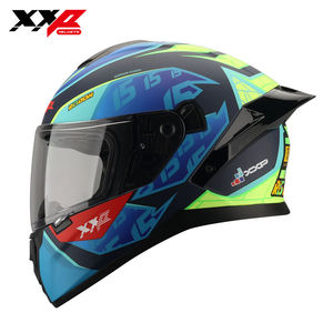 Casques de moto intégraux NEUFS avec grand spoiler, double visière, boucle à dégagement rapide, tailles S-XXL, XXP Warr DOT ABS - Product Image 1