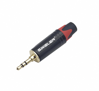 6.35mm 1/4 emas hitam warna-warni PC Shell Audio Guitar Plug konektor Mono Stereo 3P 2P 1P tembaga pin kontak Adaptor