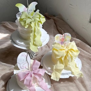 Decoraciones para pasteles con miel y dulzura, lazo de cinta con volantes para el Día de la Madre, suministros para decorar pasteles de cumpleaños - Product Image 3