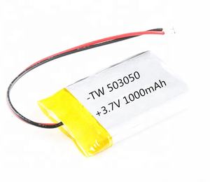 Flat 503050 LiPo battery rechargeable <span class=keywords><strong>3</strong></span>,7 V 1000mAh Li Polymer battery with PCB and wire - Product Image 1