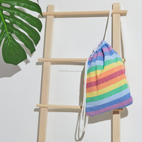 Sac à dos transformable en serviette de plage 100% coton Peshtemal Fouta, nouveauté polyvalente toutes saisons, séchage rapide, anti-sable, design unique, en gros