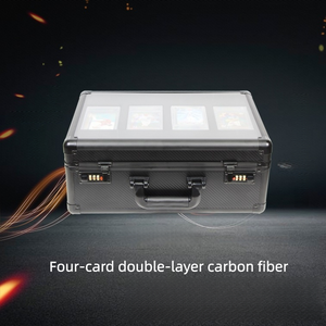 Estuche <span class=keywords><strong>de</strong></span> aluminio personalizado para tarjetas <span class=keywords><strong>Caja</strong></span> <span class=keywords><strong>de</strong></span> almacenamiento <span class=keywords><strong>de</strong></span> fibra <span class=keywords><strong>de</strong></span> carbono <span class=keywords><strong>Caja</strong></span> <span class=keywords><strong>de</strong></span> colección <span class=keywords><strong>de</strong></span> tarjetas deportivas para PSA y <span class=keywords><strong>BGS</strong></span> con asa y cerradura <span class=keywords><strong>de</strong></span> combinación - Product Image 4
