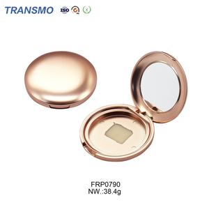 Boîte à poudre pour blush avec logo personnalisé, en plastique, de forme ronde, avec un aspect luxueux, pour l'emballage de cosmétiques et de parfums - Product Image 2