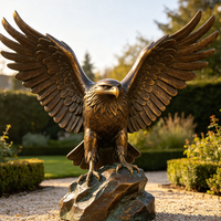 Estatua de águila de fibra de vidrio personalizada, estatua de animal de fibra de vidrio