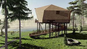 Villa Prefabricada Ecológica 100% de Madera, Hoteles Personalizados de 20FT 40FT, Diseño Industrial Moderno para Uso en Exteriores, Modelo LCB04, 3 Años de Garantía - Product Image 2