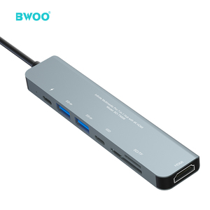 Bwoo Sản Phẩm Mới 4K 7 Trong 1 USB C Hub Cho Macbook Biểu Tượng Tùy Chỉnh Pd 100W Nhanh Chóng Sạc USB 3.0 Cổng 5Gbps USB Hub - Product Image 2