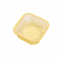 Support de plateau pour gâteaux de lune en plastique PP, idéal pour le Festival de la Mi-Automne, emballage alimentaire, plateau de présentation pour boulangerie, moule transparent jaune empilable