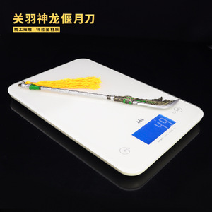 Modèle d'armes inspirées du <span class=keywords><strong>film</strong></span> et de la télévision des Trois Royaumes, Scimitars du Dragon Divin de Guan Yu, 22 cm, Cadeau pour garçons, Pièce de collection en alliage de zinc - Product Image 4