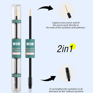 उच्च गुणवत्ता वाले 2in1 लैश सीरम लंबे समय तक चलने वाले स्पष्ट और टेनिंग शाकाहारी सामग्री - Product Image 1