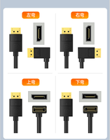 DisplayPort 1.4 à angle droit de 90 degrés-la norme d'interface de nouvelle génération