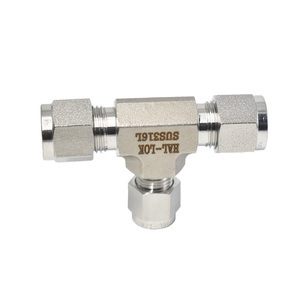 316 Stainless Steel <strong>T</strong>-Type Reducing Union Tee <strong>Compression</strong> <strong>Fitting</strong> 6mm 1/16in 2in OD Smooth ASTM Polished Forged Pipe <strong>Fittings</strong> - Product Image 6