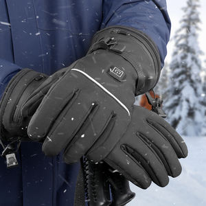 Guantes de esquí de invierno de cuero con aislamiento de alta calidad, correa de muñeca impermeable, guantes de Snowboard de trabajo a prueba de viento, deportes al aire libre, calefacción - Product Image 4